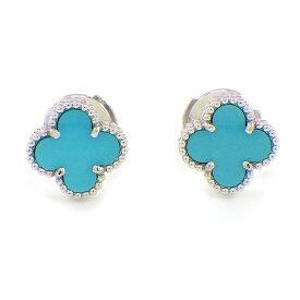 ヴァンクリーフ＆アーペル Van Cleef & Arpels ピアス スウィート アルハンブラ VCARA44500 ターコイズ トルコ石 K18WG 【箱・保付き】 【中古】