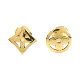 ルイ・ヴィトン LOUIS VUITTON ピアス ピュス モノグラム レジーユ Q96140 スター フラワー K18YG 【中古】