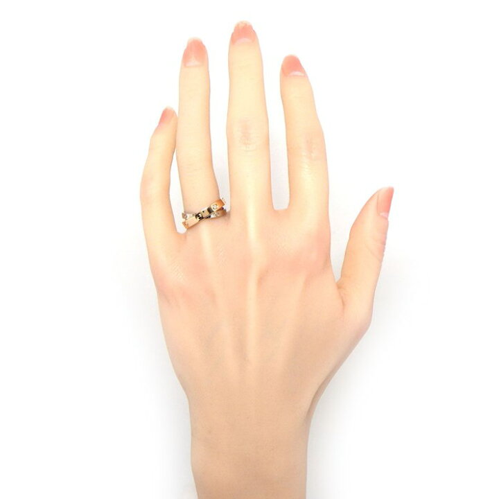 楽天市場】カルティエ Cartier リング ビーラブ 2バンド クロス 6  