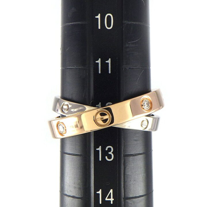楽天市場】カルティエ Cartier リング ビーラブ 2バンド クロス 6  