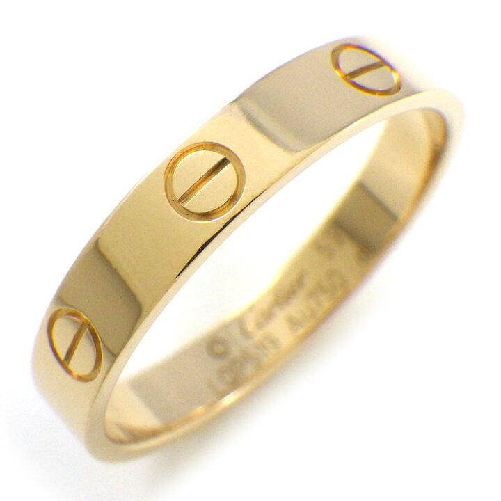 楽天市場】カルティエ Cartier リング ミニ ラブ B4085059 K18YG 18.5  
