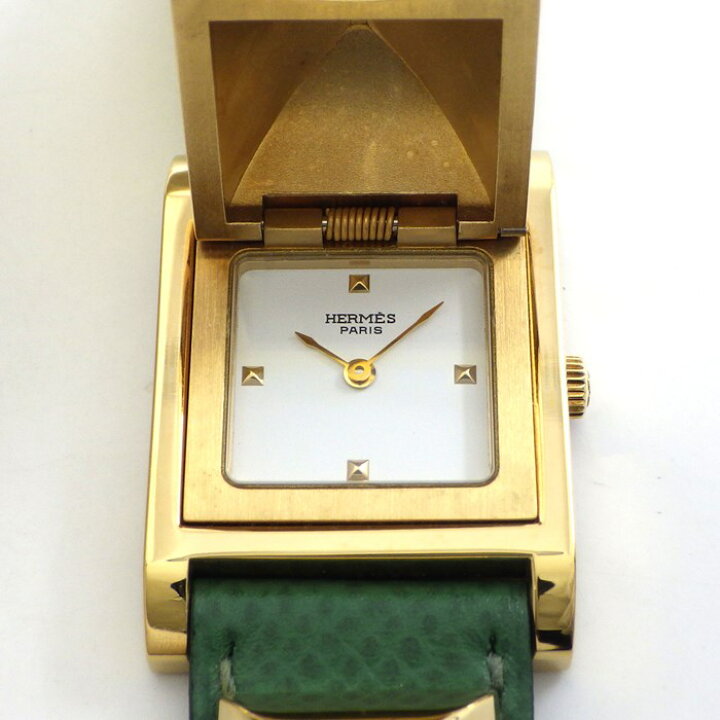楽天市場】エルメス HERMES 腕時計 メドール ME1.201 スタッズ 蓋付き  