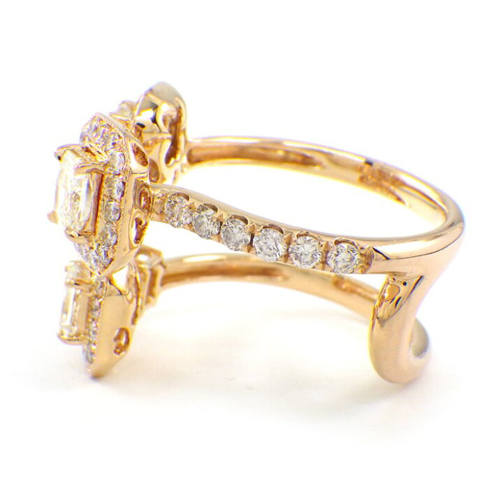 楽天市場】【ダイヤモンド】 リング 2ロウ 3モチーフ オクタゴン  