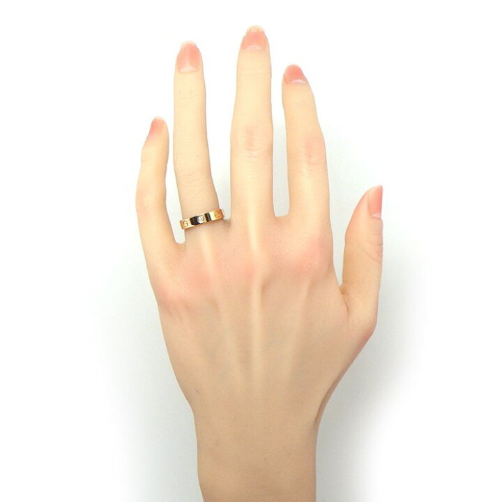 楽天市場】カルティエ Cartier リング ミニ ラブ B4050753 幅4mmモデル  