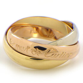 カルティエ Cartier リング トリニティ スリーカラー K18PG K18WG K18YG 8号 / #48 【中古】