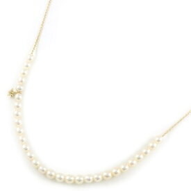 タサキ 田崎真珠 TASAKI ネックレス スターブリンク スター パール 3.7mm珠 1ポイント イエロー サファイア K18YG 【中古】