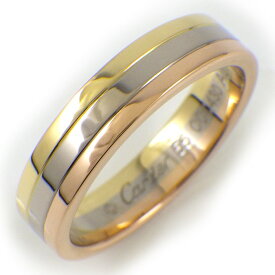カルティエ Cartier リング ルイ カルティエ ヴァンドーム トリニティ ウェディング スリーカラー K18PG K18WG K18YG 14.5号 / #55 【中古】