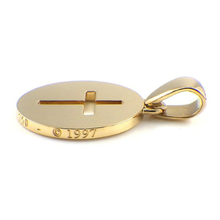 楽天市場】カルティエ Cartier ペンダントトップ クロス メダル K18YG 