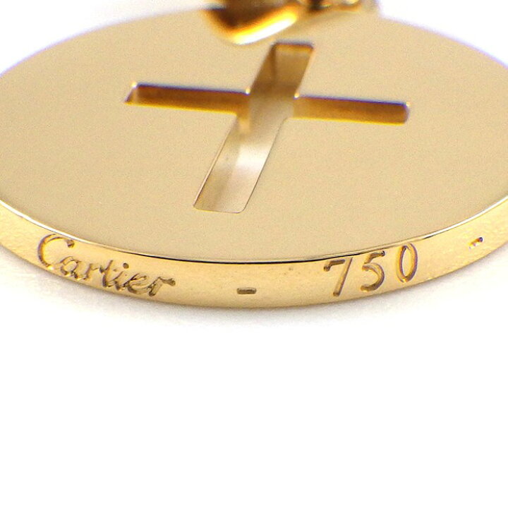 楽天市場】カルティエ Cartier ペンダントトップ クロス メダル K18YG 