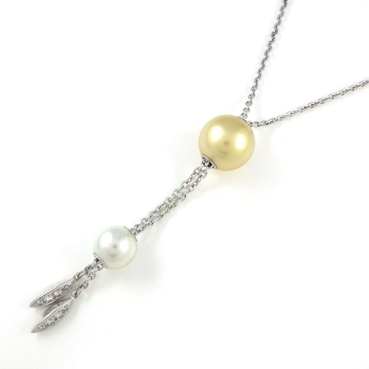 楽天市場】ミキモト MIKIMOTO ネックレス ホワイト & ゴールド パール 