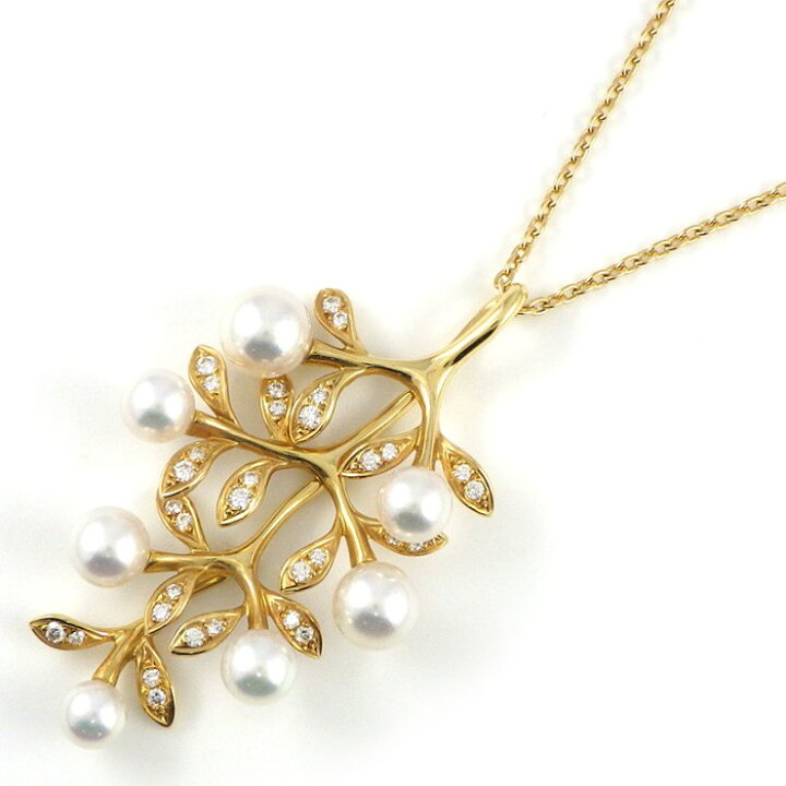 楽天市場】ミキモト MIKIMOTO ネックレス オリーブ パール 5.0-7.0mm珠  