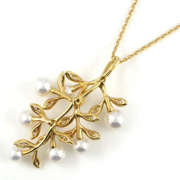 楽天市場】ミキモト MIKIMOTO ネックレス オリーブ パール 5.0-7.0mm珠 