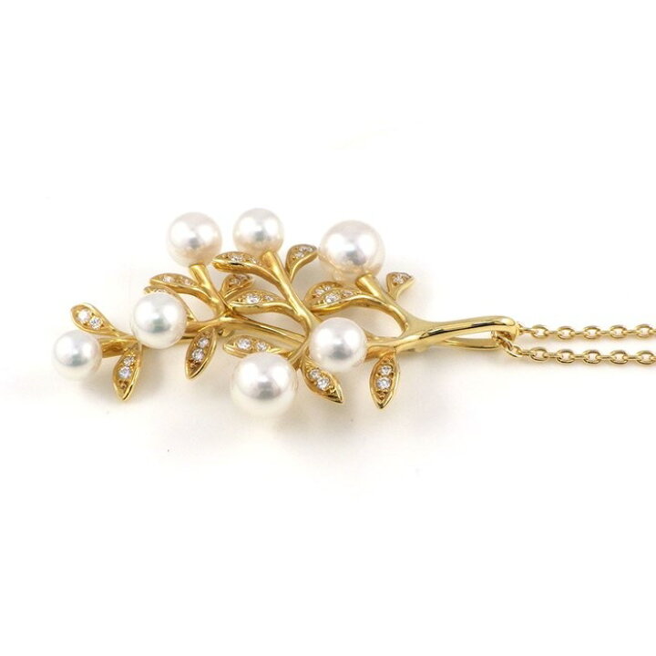 楽天市場】ミキモト MIKIMOTO ネックレス オリーブ パール 5.0-7.0mm珠  