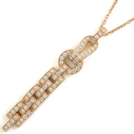 カルティエ Cartier ネックレス アグラフ N7424320 ホック モチーフ フルパヴェ 73ポイント ダイヤモンド 1.48ct K18PG 【箱・保付き】 【中古】