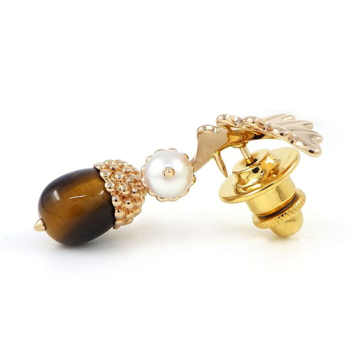 楽天市場】ミキモト MIKIMOTO ピンブローチ ドングリ リーフ モチーフ 