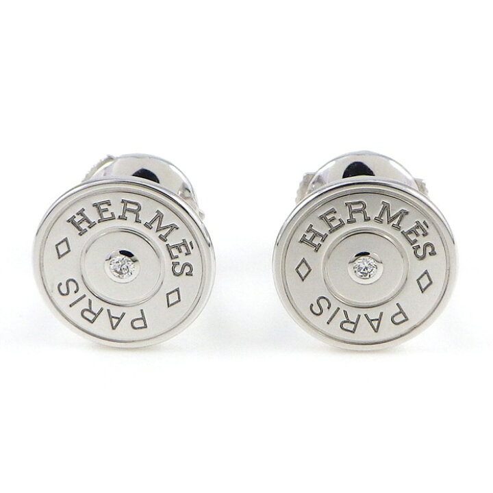 楽天市場】エルメス HERMES ピアス ガンバード クルー・ド・セル  