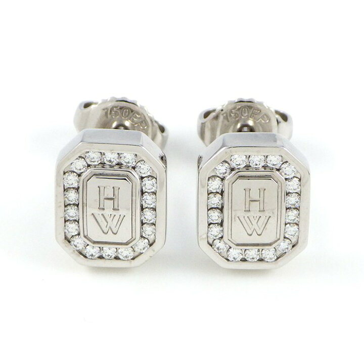 楽天市場】ハリーウィンストン HARRY WINSTON ピアス HWロゴ 