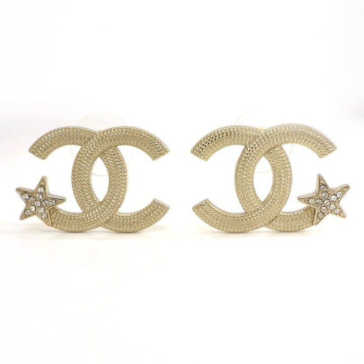 楽天市場】シャネル CHANEL ピアス ココマーク ラインストーン GP  