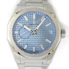ゼニス ZENITH 腕時計 デファイ スカイライン 03.9300.3620/16.I001 日本100本限定 11ポイント バケットカット ダイヤモンド インデックス アイスブルー文字盤 夜光インデックス スモールセコンド 裏スケ デイト SS 自動巻き 【箱・保付き】
