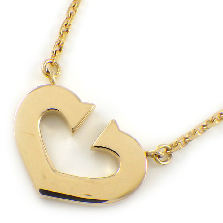 楽天市場】カルティエ Cartier ネックレス Cハート K18YG 【中古  