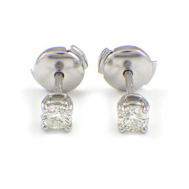 【最大3万円OFFクーポン★サマーセール】 ティファニー Tiffany & Co. ピアス ソリティア ソリテール ダイヤモンド 0.20ct / 0.20ct PT950 【中古】