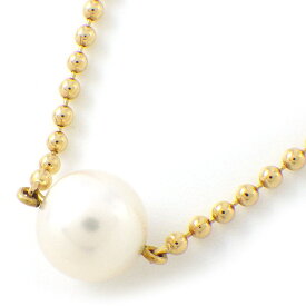 【最大3万円OFFクーポン★サマーセール】 ミキモト MIKIMOTO ネックレス ボールチェーン パール 一粒 7.0mm K18YG 【中古】