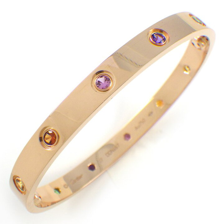 楽天市場】カルティエ Cartier バングル ラブブレス マルチカラー  