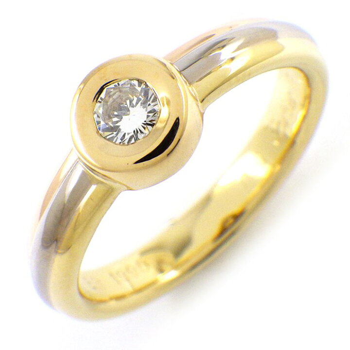 楽天市場】カルティエ Cartier リング モノストーン スリーカラー 1  