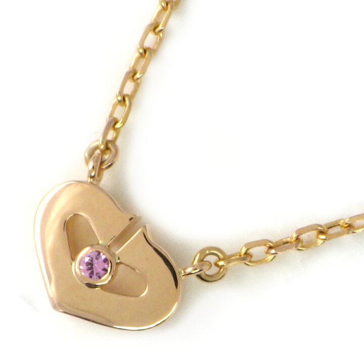 楽天市場】カルティエ Cartier ネックレス Cハート 1ポイント ピンク  