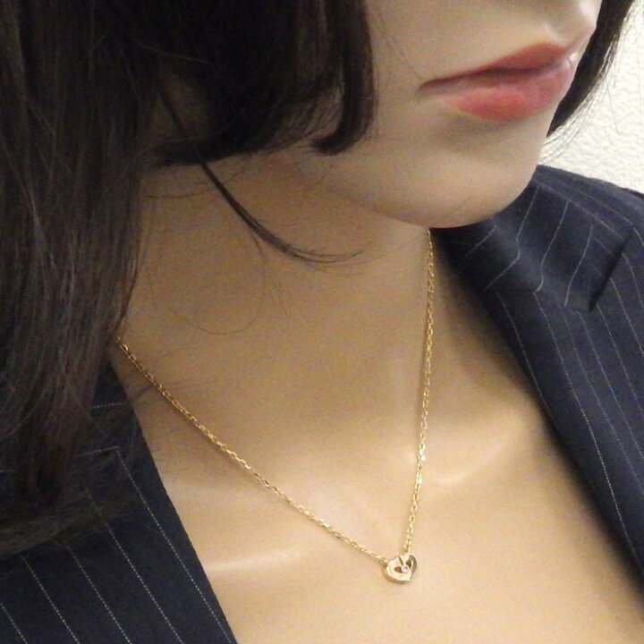 楽天市場】カルティエ Cartier ネックレス Cハート 1ポイント ピンク  