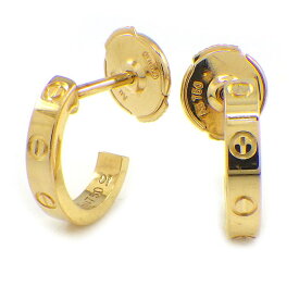 カルティエ Cartier ピアス ラブ ミニ B8028800 フープ K18YG 【中古】