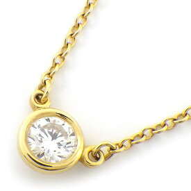 ティファニー Tiffany & Co. ネックレス バイザヤード シングル 1ポイント ダイヤモンド 0.21ct(G/IF/3EX) K18YG 【中古】