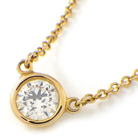 ティファニー Tiffany & Co. ネックレス バイザヤード シングル 1ポイント ダイヤモンド 0.27ct(H/VS1/3EX) K18PG 【中古】