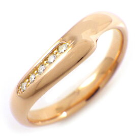 ティファニー Tiffany & Co. リング オープン ハート バンド 60017213 5ポイント ダイヤモンド 計0.04ct K18PG 11号 【中古】