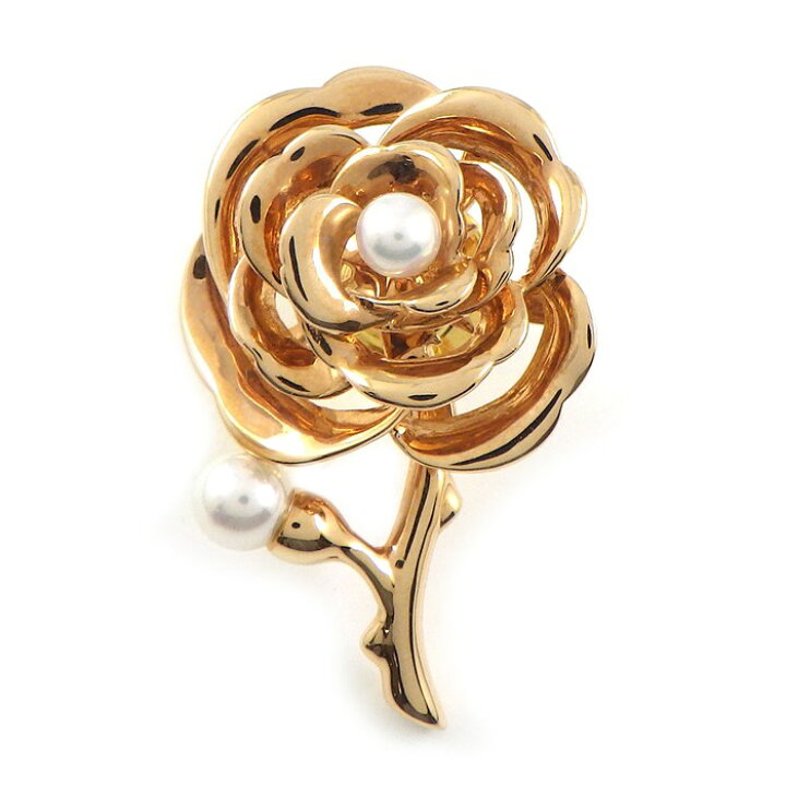 楽天市場】ミキモト MIKIMOTO ピンブローチ 薔薇 ローズ モチーフ 