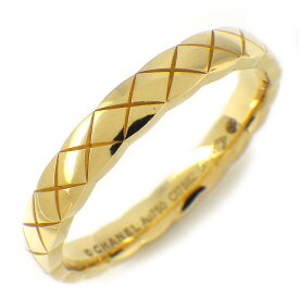 シャネル CHANEL リング ココクラッシュ ミニモデル J11794 マトラッセ キルティング K18YG 18号 / #59 【中古】