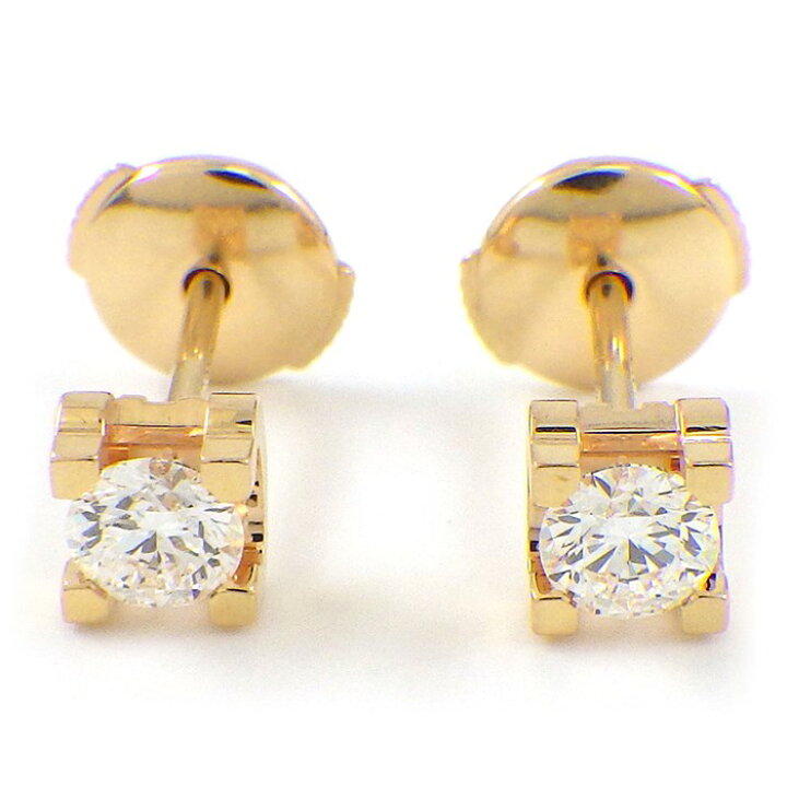 楽天市場】カルティエ Cartier ピアス C ドゥ カルティエ ダイヤモンド  