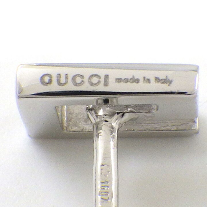楽天市場】グッチ GUCCI ピアス G ロゴ スクエア K18WG 【中古 