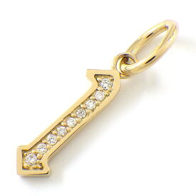 【最大3万円OFFクーポン配布中】 【ダイヤモンド】 ペンダントトップ 数字 モチーフ ナンバー 1 ダイヤモンド 計0.05ct K18YG