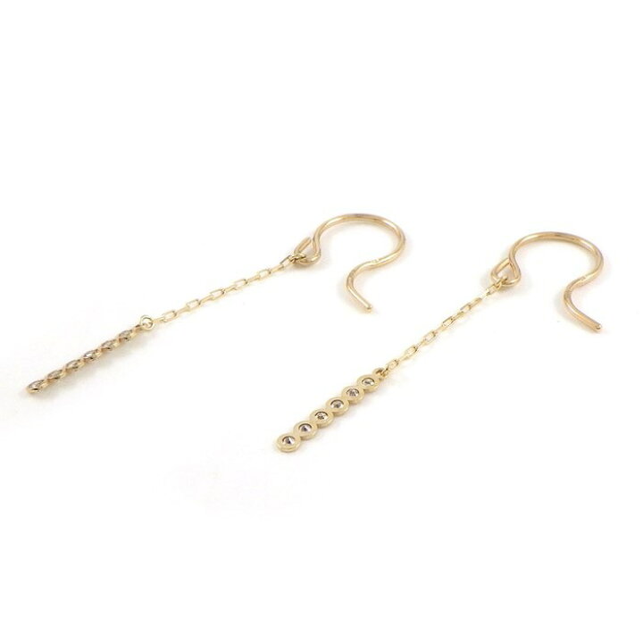 楽天市場】【ダイヤモンド】 フックピアス チェーン スウィング 