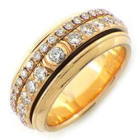 【終了間近★最大3万円OFFサマーセール】 ピアジェ PIAGET リング ポセション PGG34P1D50 2ロウ スライド式 フルサークル パヴェ ダイヤモンド K18PG 9.5号 /#50 【箱・保付き】 【中古】