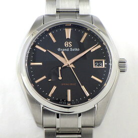 グランドセイコー Grand Seiko 腕時計 ヘリテージ コレクション SBGA401/9R65-0DH0 ブティック限定モデル ピンクゴールド インデックス/針 デイト パワーリザーブ表示 ブラック文字盤 SS スプリングドライブ 自動巻き 【箱・保付き】 【中古】