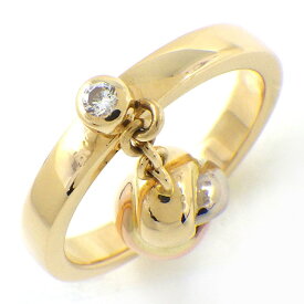 【最大3万円OFFクーポン配布中】 カルティエ Cartier リング ベビー トリニティ スウィング ドロップ スリーカラー 1ポイント ダイヤモンド K18YG K18PG K18WG 9号 / #49 【中古】