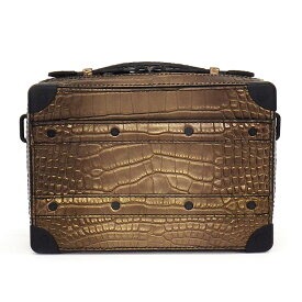 【レビュー1000件記念★対象品3％OFF】 ルイ・ヴィトン Louis Vuitton ハンドバッグ ソフトトランク N81475 ブロンズ クロコダイル (ワニ革) 【中古】