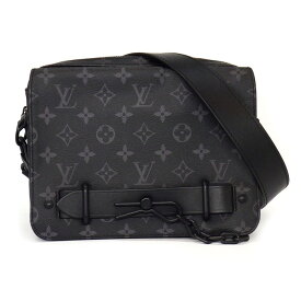 【24・25日限定★対象品3％OFF＆全品P3倍】 ルイ・ヴィトン Louis Vuitton ショルダーバッグ メッセンジャーバッグ スティーマー M45585 ブラック モノグラム エクリプス (PVCコーティングキャンバス) レザー (牛革) 【中古】