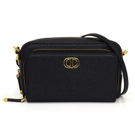 ディオール Dior ショルダーバッグ カロ ダブルポーチ S7431UBAE ブラック カーフレザー (牛革) 【中古】