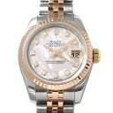 【最大3万円OFFクーポン★サマーセール】 ロレックス Rolex 腕時計 デイトジャスト 179171G G番 メテオライト文字盤 フルーテッドベゼル ジュビリーブレス K18PG SS 自動巻き 【箱・保付き】 【中古】