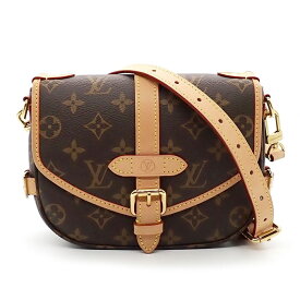 【レビュー1000件記念★対象品3％OFF】 ルイ・ヴィトン Louis Vuitton ショルダーバッグ ソミュール BB M46740 ブラウン モノグラム キャンバス レザー 【中古】