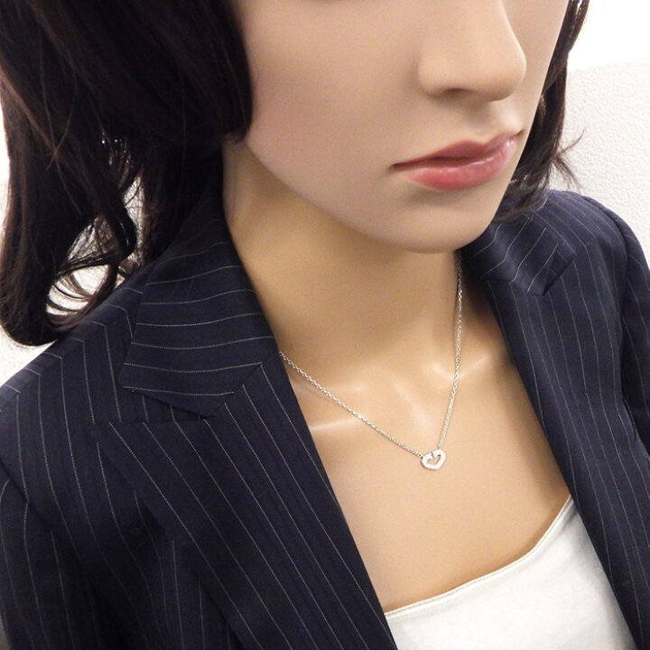 楽天市場】カルティエ Cartier ネックレス Cハート パヴェ 