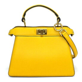 【最大3万円OFFクーポン★サマーセール】 フェンディ FENDI ハンドバッグ ショルダーバッグ ピーカブー アイシーユー プチ 8BN335 ABVE ミモザ パディングナッパレザー 【中古】